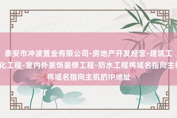 泰安市冲波置业有限公司-房地产开发经营-建筑工程-园林绿化工程-室内外装饰装修工程-防水工程将域名指向主机的IP地址